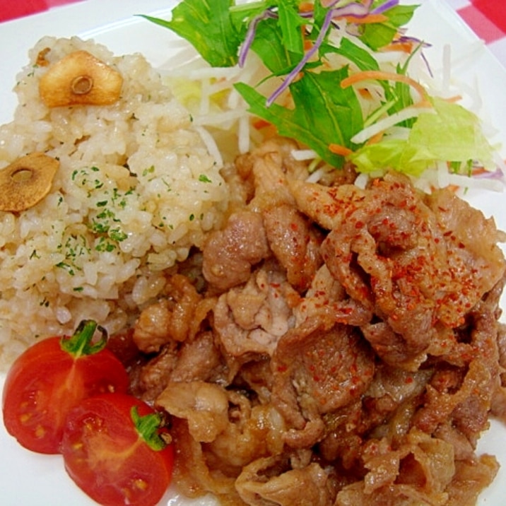 ご飯がススム☆豚肉のにんにく味噌焼き